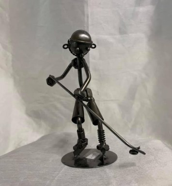figurine métal hockey